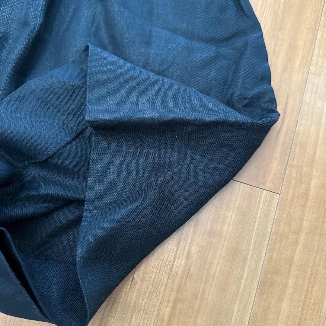 シャネル　キュロットスカート リネン　ヴィンテージ ゴールドココマークボタン