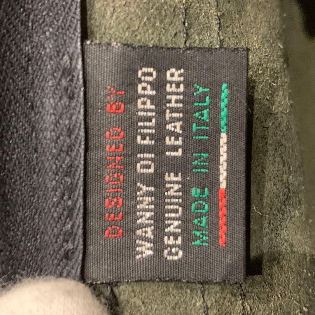 イルビゾンテ ショルダーバッグ フラップ レザー ロゴ型押し ブラック