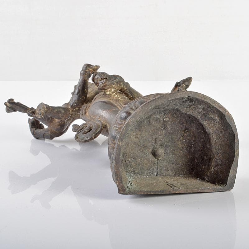 仏教美術　古銅　八手観音像　仏像　置物　R6190