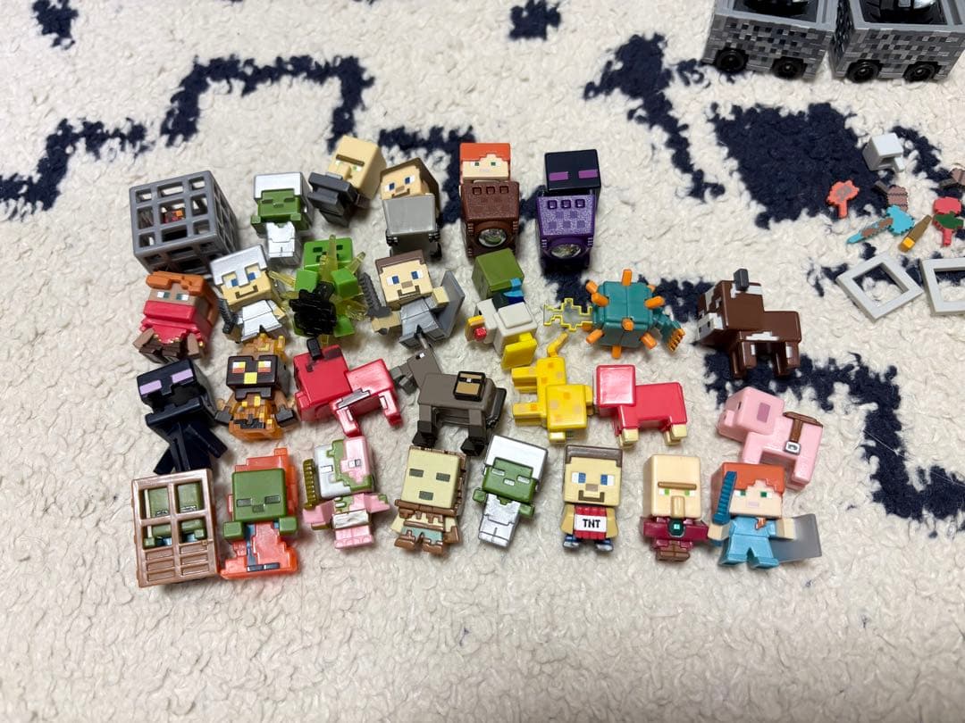 Minecraftマインクラフト マイクラ フィギュア まとめ売り 収納ケース