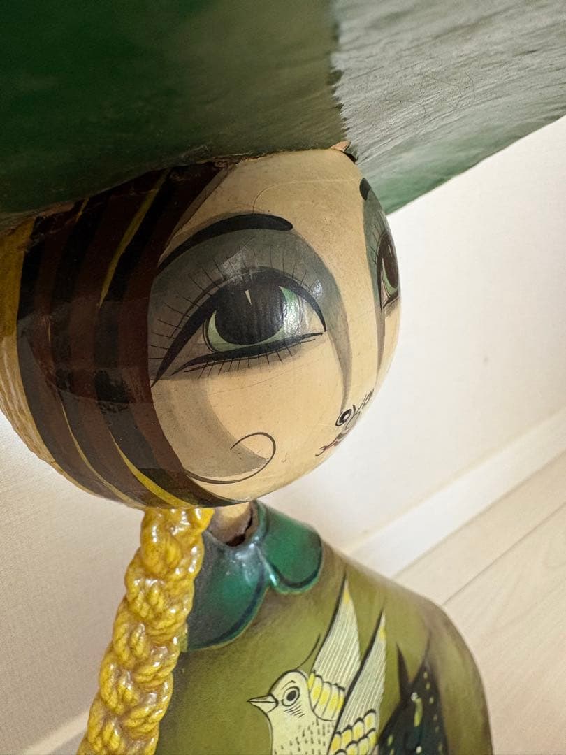 セルメル】メキシコ民芸ドール姉妹アンティークベーパーマシェ張子1970