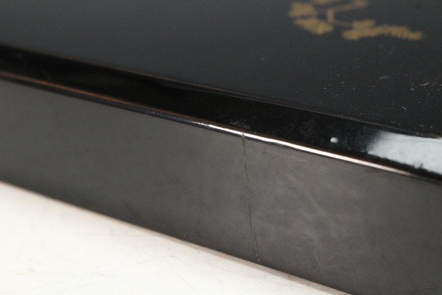 京塗 名門 平安 美濃屋 みの屋 蓬莱蒔絵 硯箱 筆 揃未使用(K-XA880