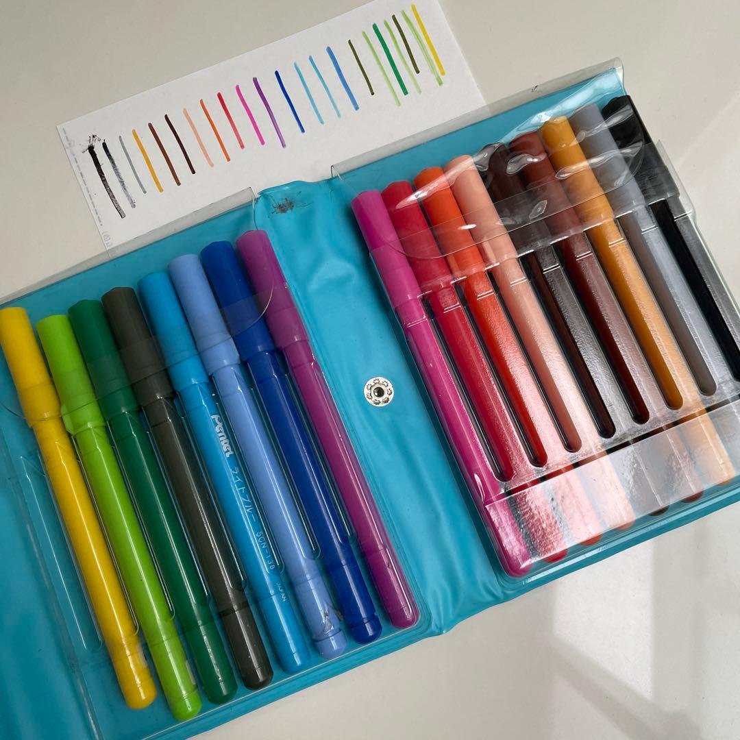 Pentelぺんてる水性カラーぺン18色SCN-18