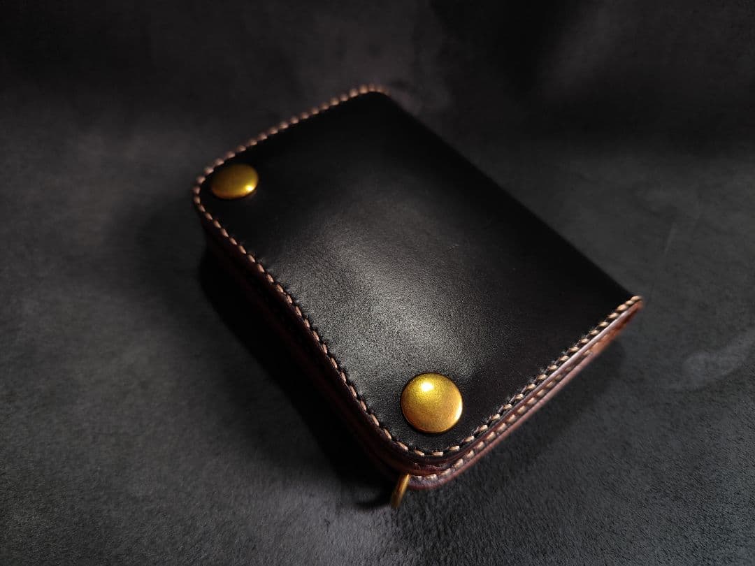 HORWEENクロムエクセル ショートトラッカーウォレット　ブラック　⑮