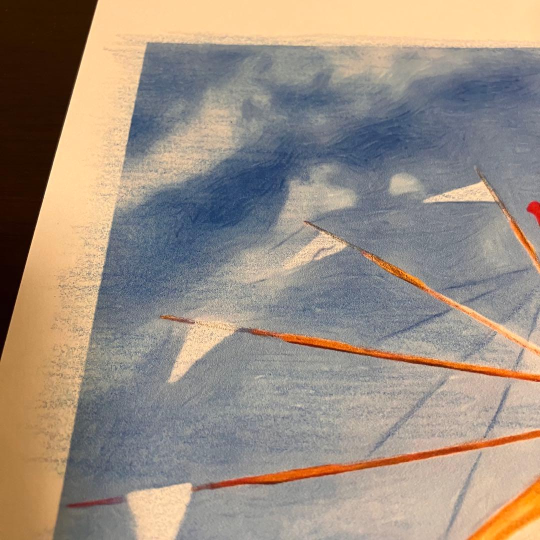 ジブリアート12 魔女の宅急便より「太陽の風車」　額装品　32.7㎝×24.0㎝