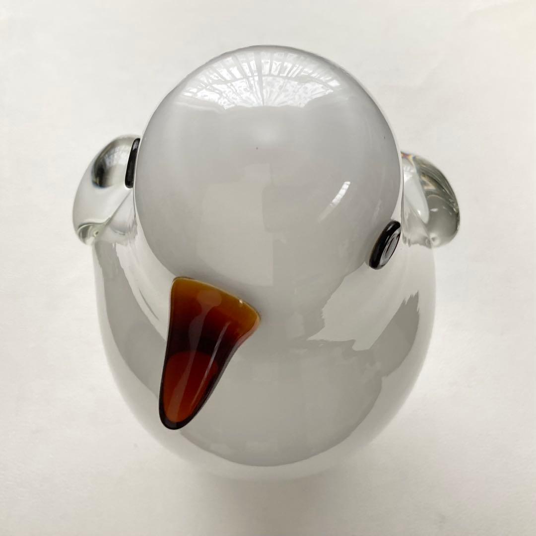 岩津ガラス ペンギン 置物 オブジェ ランプシェード スタンド 工芸品