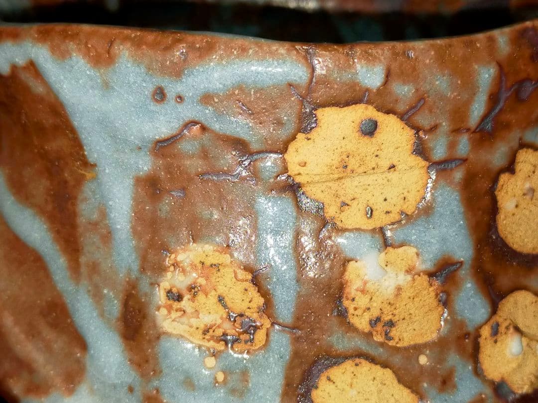 ♥美濃焼♥　鼠志野　志野　茶碗　在銘　茶道具　骨董　古玩　アンティーク