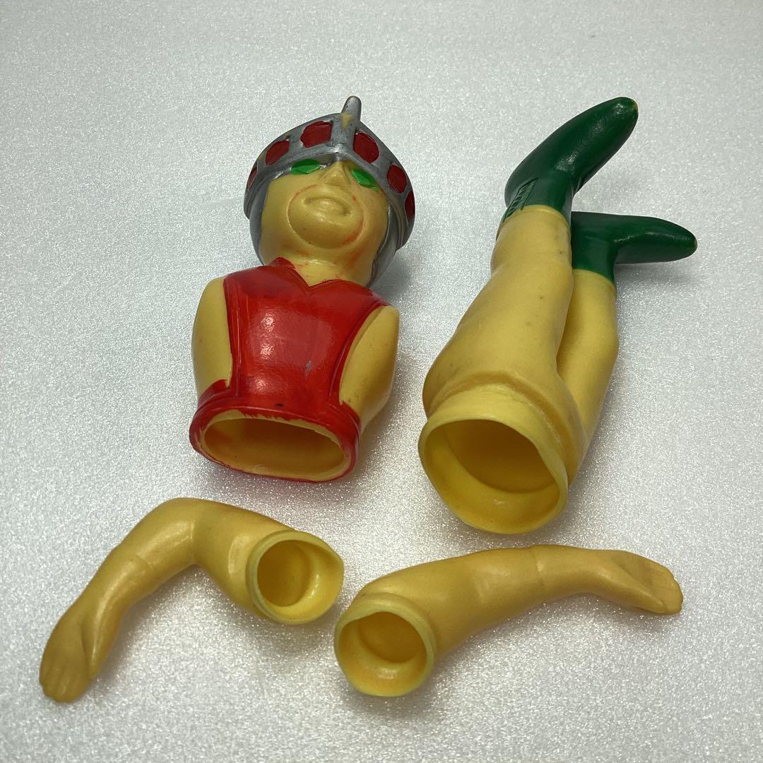 『当時モノ』 黄色いシルバー仮面 ソフビ