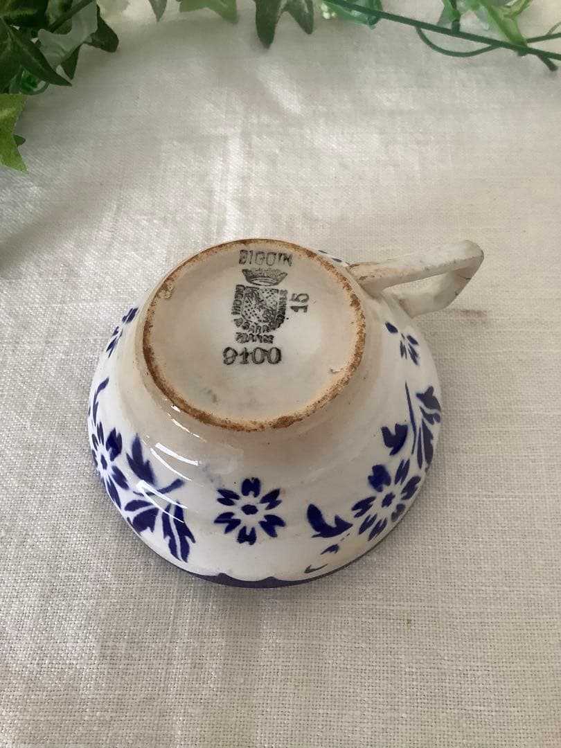 フランスアンティーク カフェオレボウル セット digoin リュネヴィル