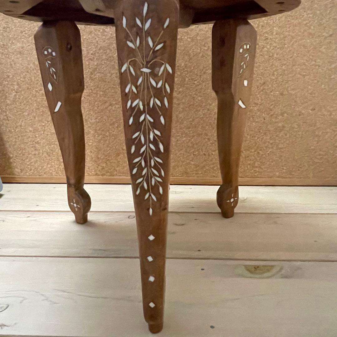 アンティーク 花台 タージマハル 猫足 アジアン