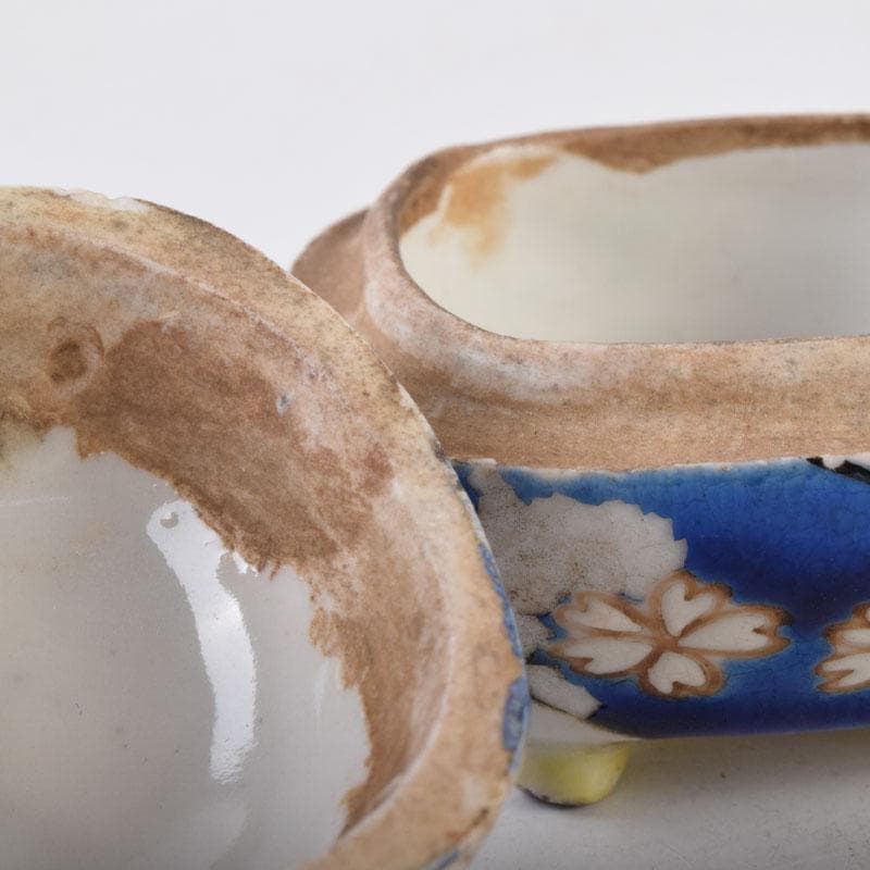 茶道具 色絵 花草文 香合 時代箱 C 8475 - メルカリ