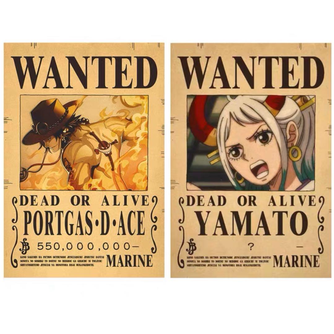 ONEPIECE ワンピース 手配書 ポスター 2枚セット エース ヤマト - メルカリ