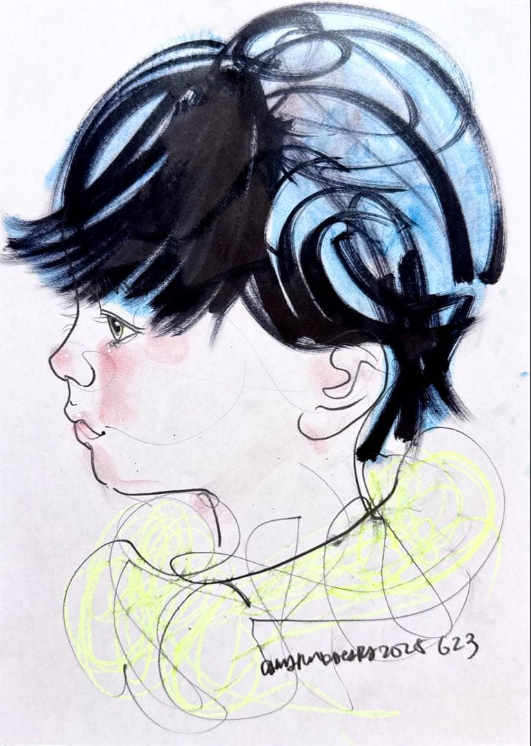 木原千春5分間ドローイング/childエスキース7 - メルカリ