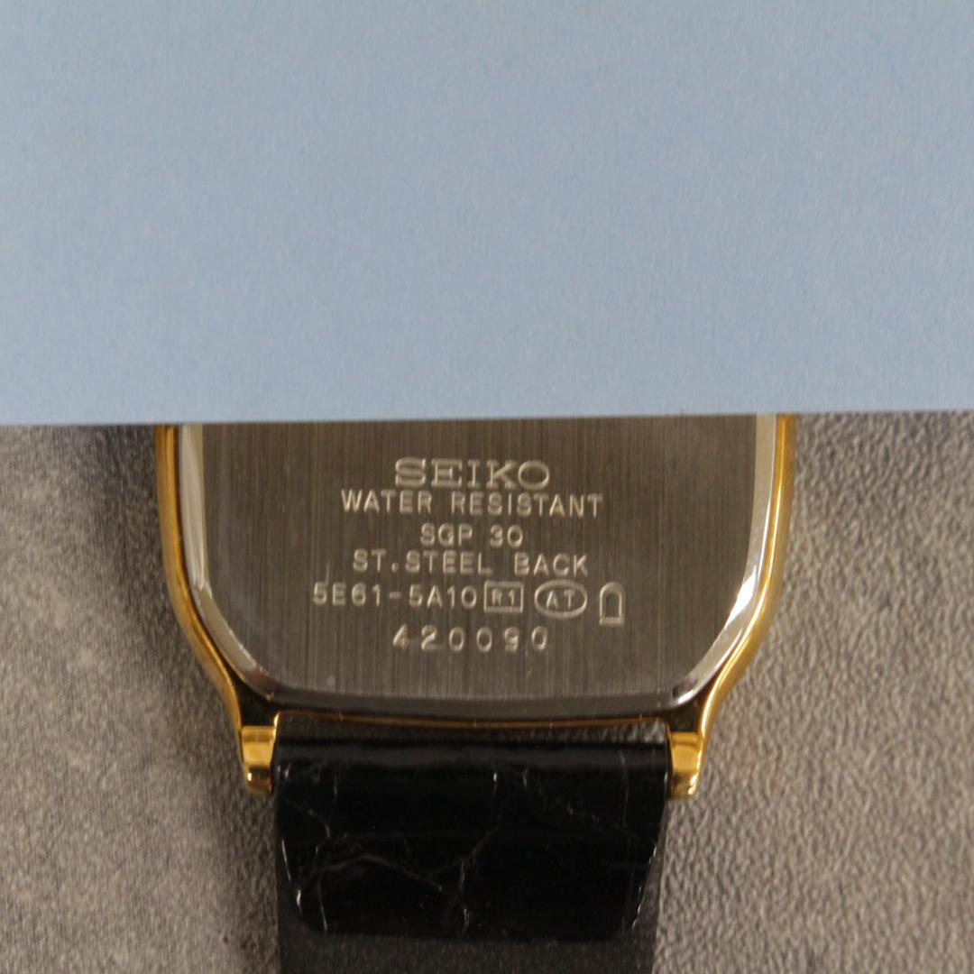 ▲SEIKOセイコー ドルチェ ゴールド レクタンギュラー 5E31-5A10
