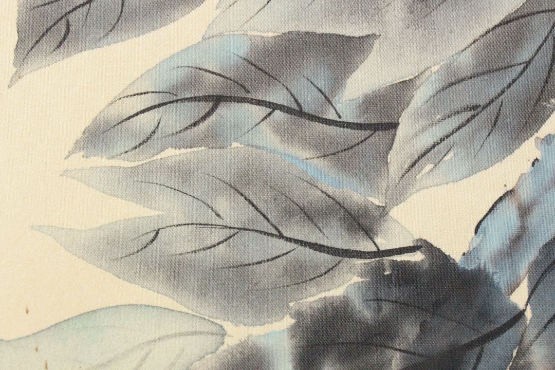 No5207 掛軸 稲垣伯堂 牡丹図 着色絹本 日本画 古画 古美術 送料