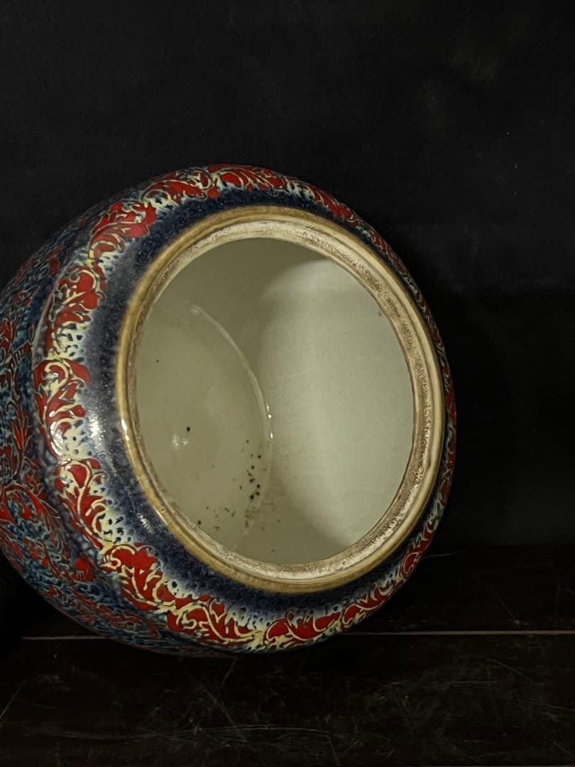 倉庫整理品】中国古美術/清時代呂鈞窯壺【大清乾龍