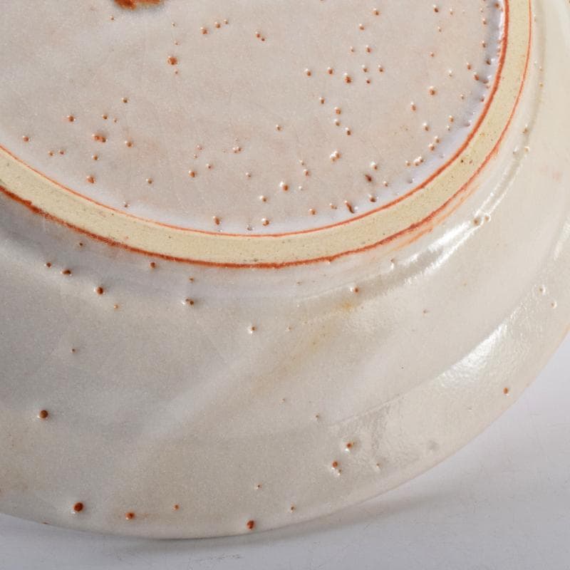 和食器 美濃焼 安藤日出武作 紅志野 草文 平皿 五客 共箱 M R7893B