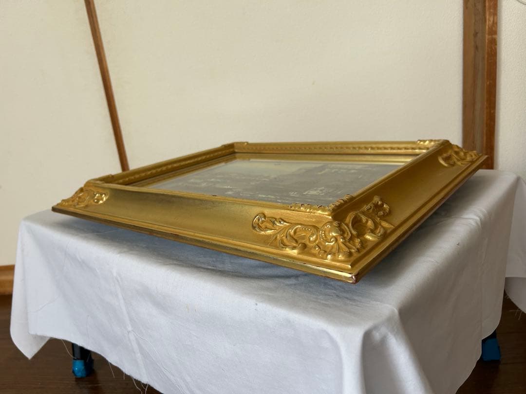 高橋益之 【小樽運河】油絵　F4号　油彩画　額縁