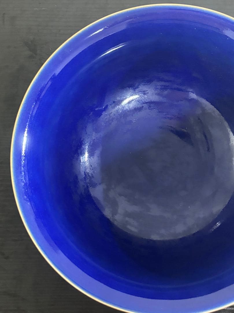 中国　古物　骨董品　碗 藍釉 中国美術