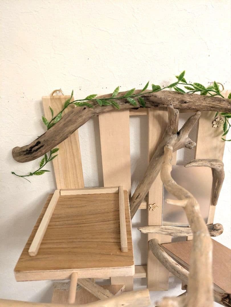 バードアスレチック 流木 壁掛け 止まり木 36バードトイ バードジム