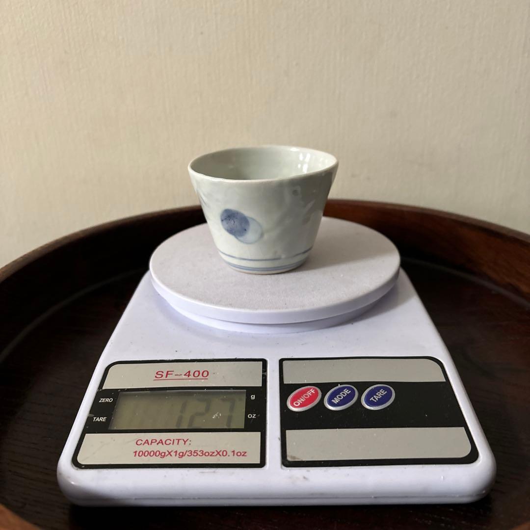 古伊万里染付丸文蕎麦猪口 生掛け くらわんか 江戸前期 白磁 検: