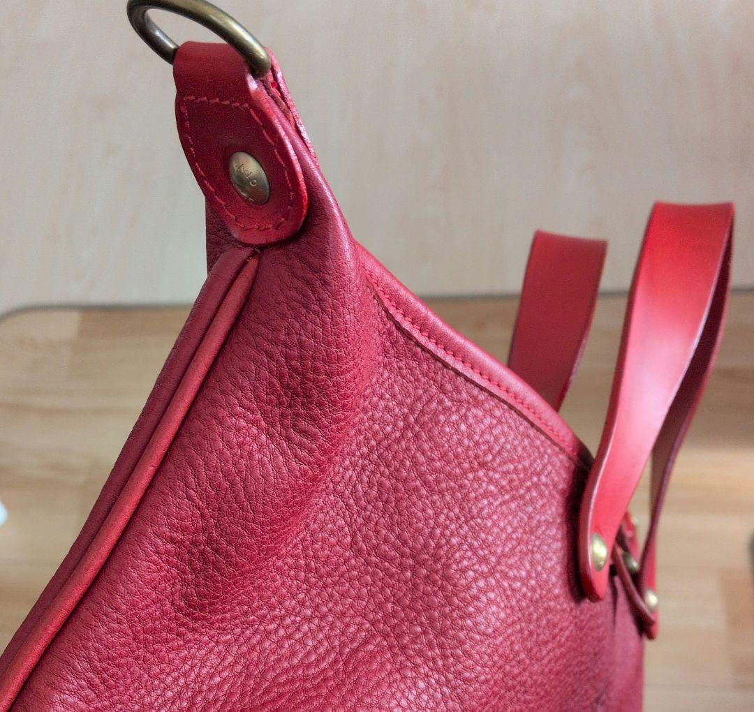 【美品】 CI-VA (チーバ) 舟型2wayバッグ 牛ヌメ革