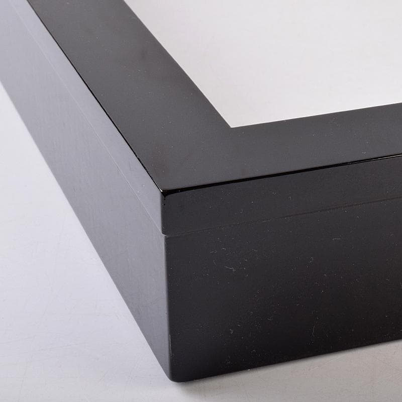 茶道具　輪島塗　若島孝雄作　真塗　炉縁　共箱　V　8428A