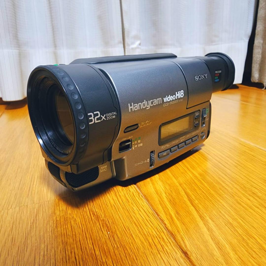 【動作確認済】SONY 高画質 Hi8 ビデオカメラ CCD-TR3000 一式