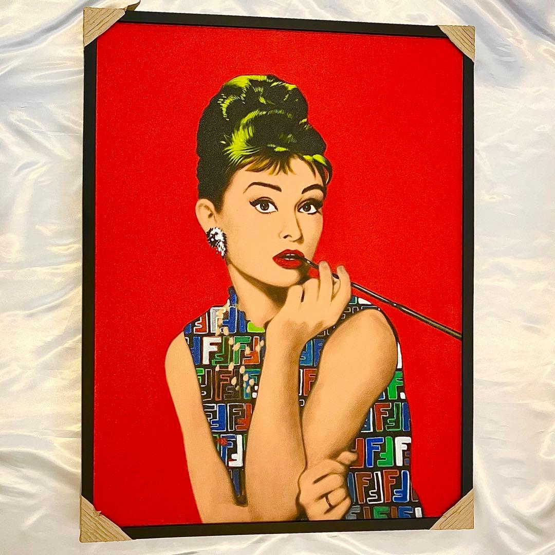 絵画『オードリー・ヘップバーン』ヘイ平山画