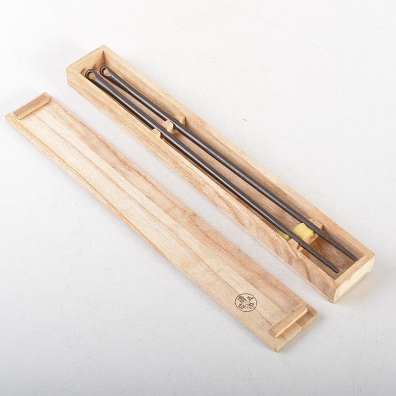 茶道具　木村清五郎造　古銅　美津火箸　風炉用火箸　共箱　N　5919