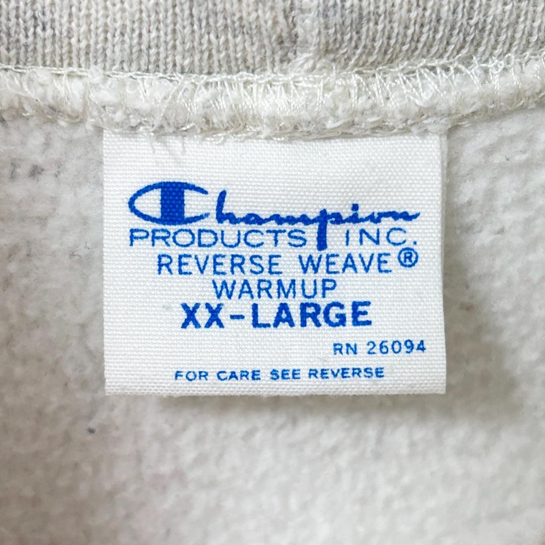 XXL　70s復刻　チャンピオン　染み込み3段プリント　リバースウィーブパーカー