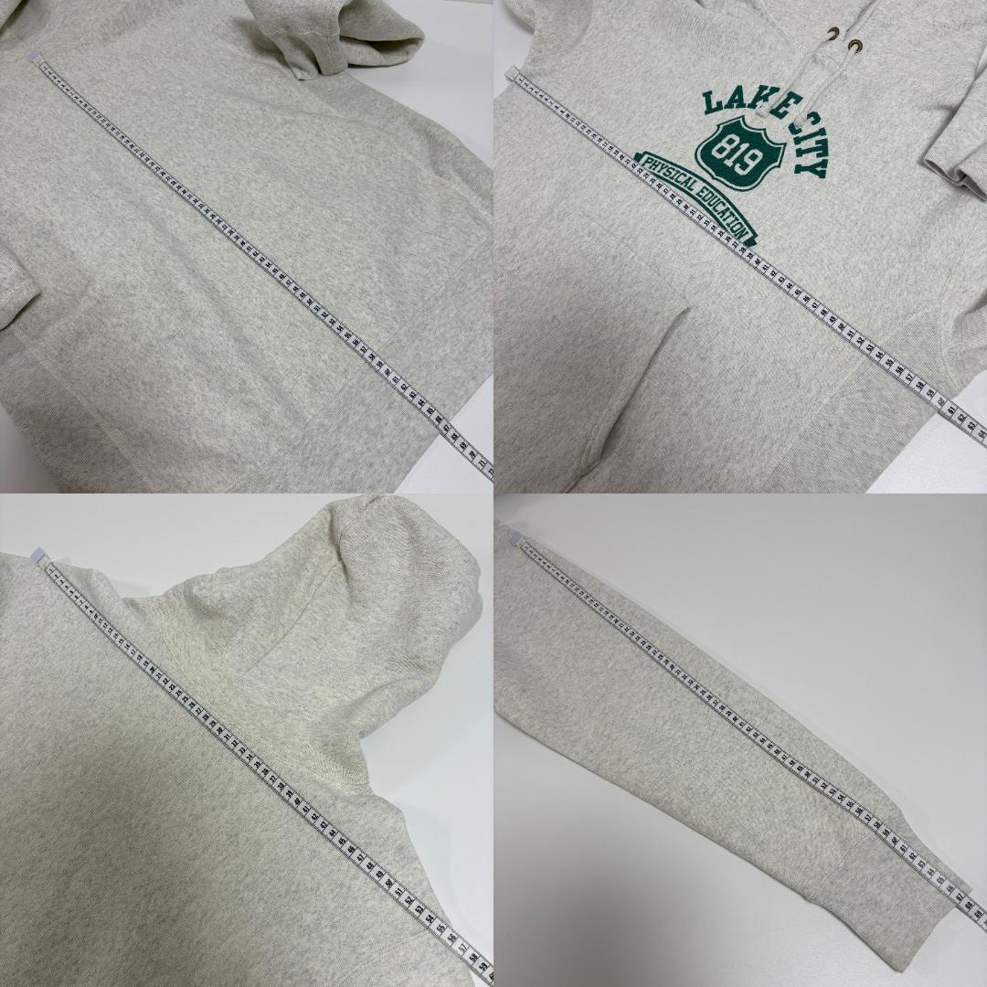 XXL　70s復刻　チャンピオン　染み込み3段プリント　リバースウィーブパーカー