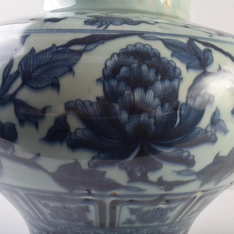 中国 青花 花弁文瓶 壺 C 8946A