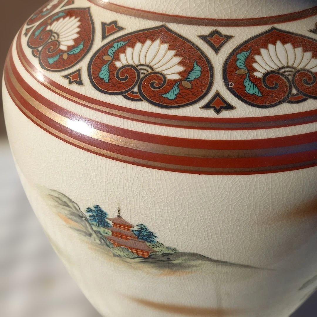 豪華 壷 九谷焼 七福人 61cm