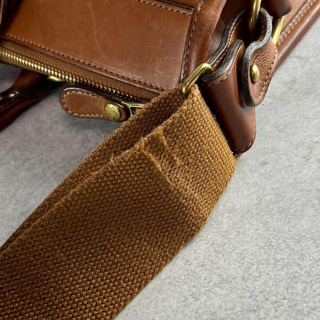 美品！GhurkaグルカNo.5エグザミナーレザービジネスバッグショルダーバッグ