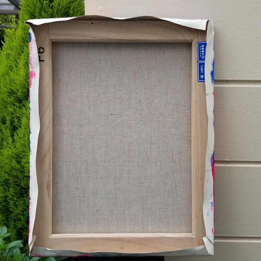 キャンバス油絵 くまちゃん様専用 まるまるとした大きいお花