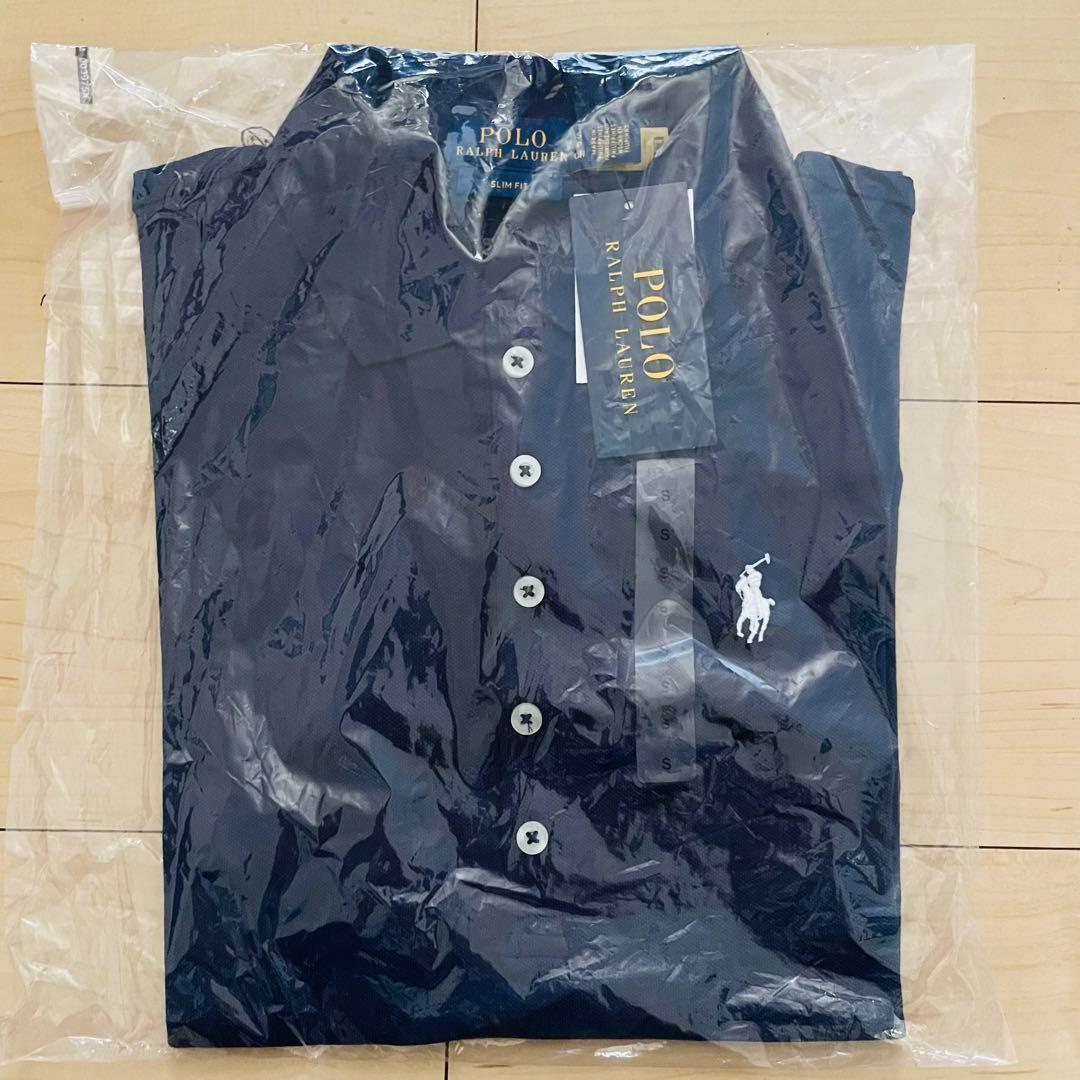 【タグ付き新品】ポロラルフローレン スリムフィットポロシャツＳ紺 正規品 未開封