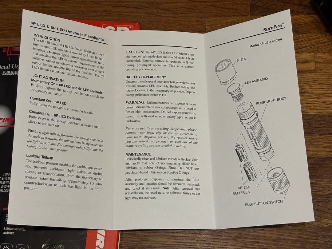 surefire 6P LED 稼働品