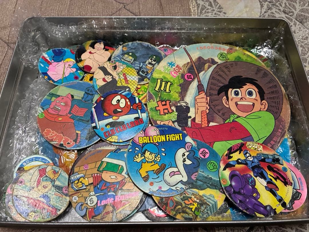 ドラゴンボールZなどレトロめんこ208枚超大量♪特大18cmジャンボメンコ