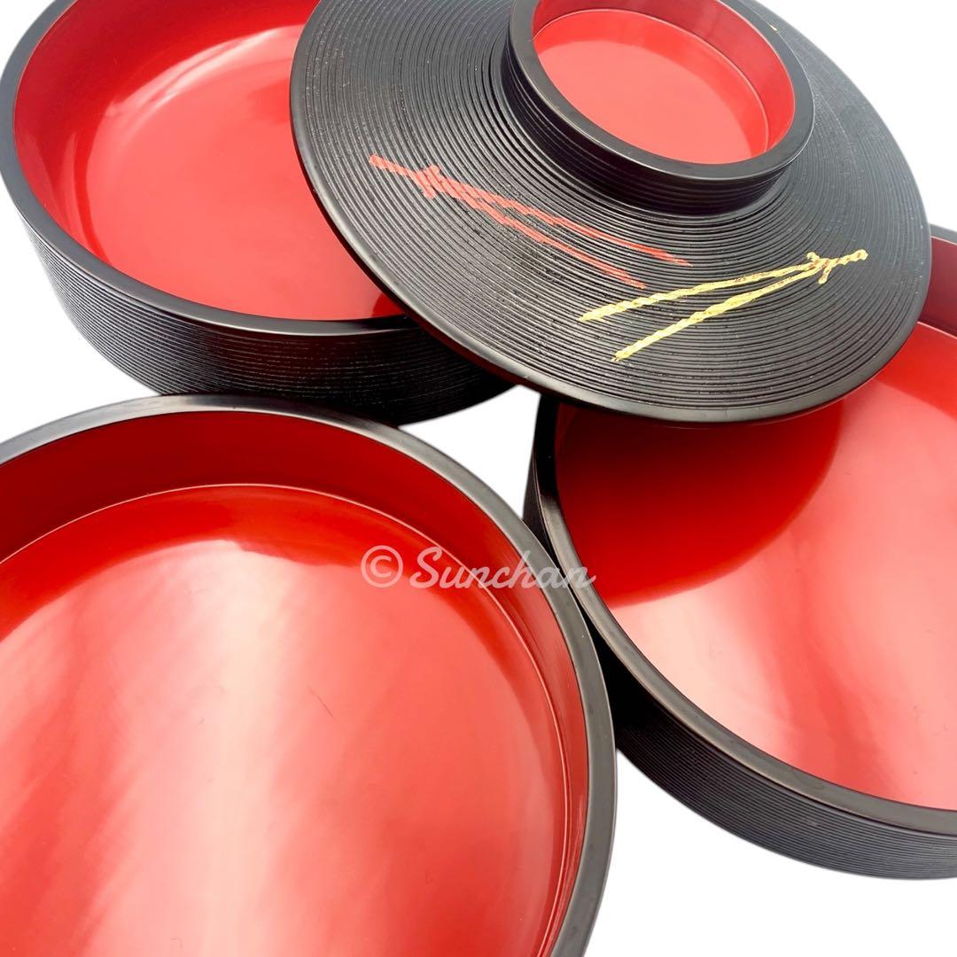 【美品】 平安象彦 松寿重 松下電器勤続二十周年記念品 御重箱 漆器 京漆匠