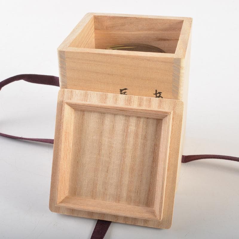 茶道具　塗師　牧田芳祥 作　あやめ蒔絵　長棗　共箱　V　R7229