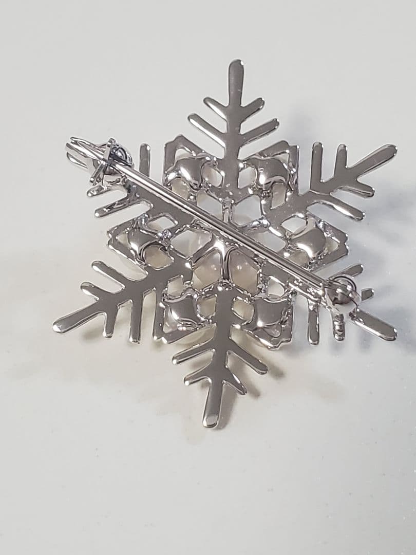 新しいファッション - ミキモト パール ブローチ 雪の結晶