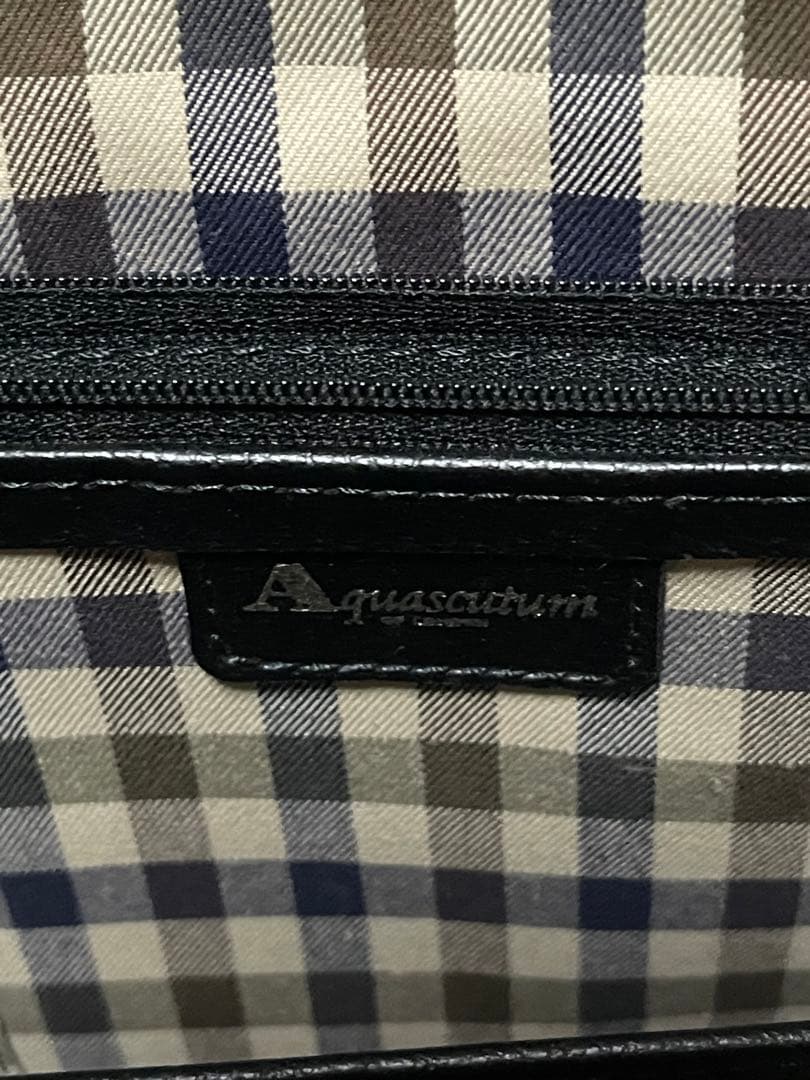 極美品】　AQUASCUTUM アクアスキュータム　ビジネスバッグ　ブラック　黒