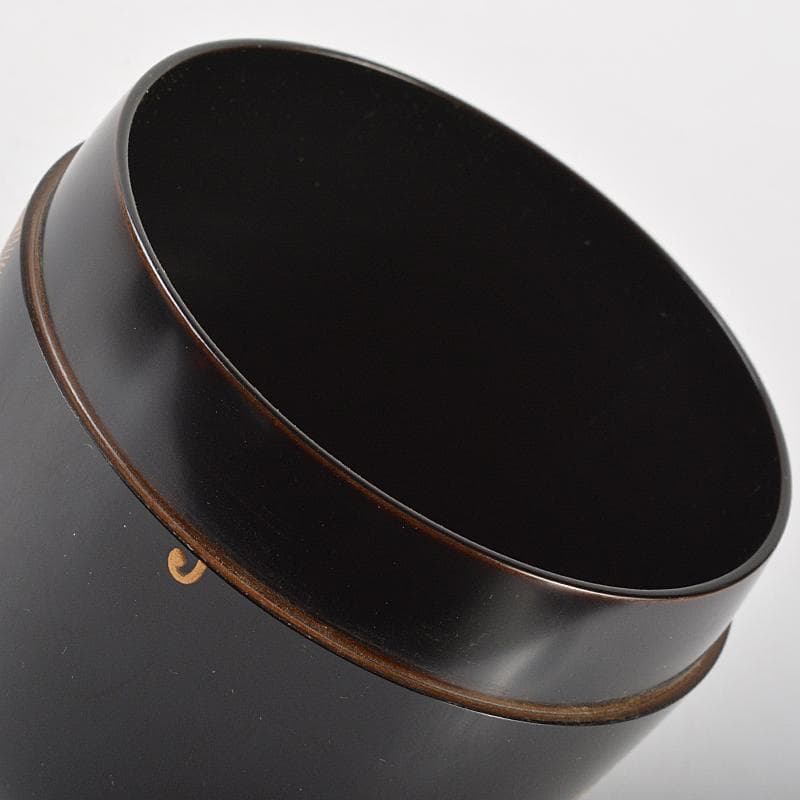 いずも渡辺松悦作　松唐草蒔絵　大棗　堀内宗完(兼中斎)極め箱　DR7197