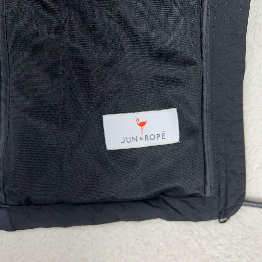 美品♡ジュンアンドロペ ナイロンストレッチダウンブルゾン ダウンジャケット 黒M