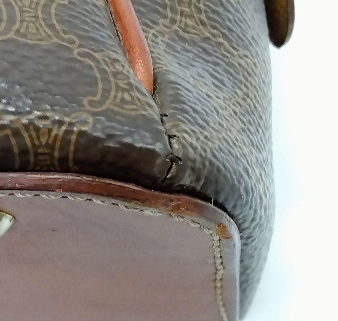 APD03 セリーヌ マカダム ハンドバッグ トリオンフ ゴールド金具