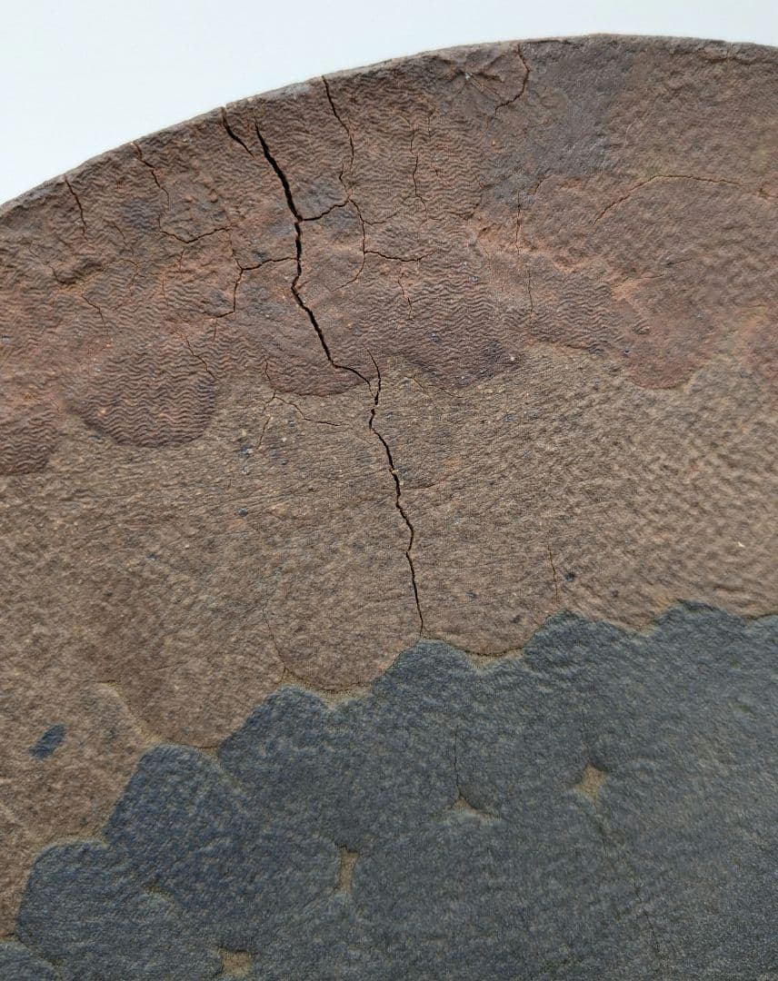 岡山県重要無形文化財 山本出 備前焼 出彩陶板 プレート 敷板 敷瓦 飾り皿