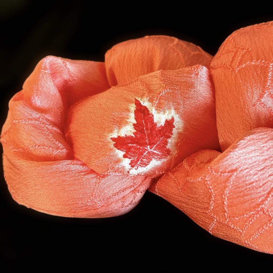 勝山髪飾り 七五三 7歳 (赤) 紅葉