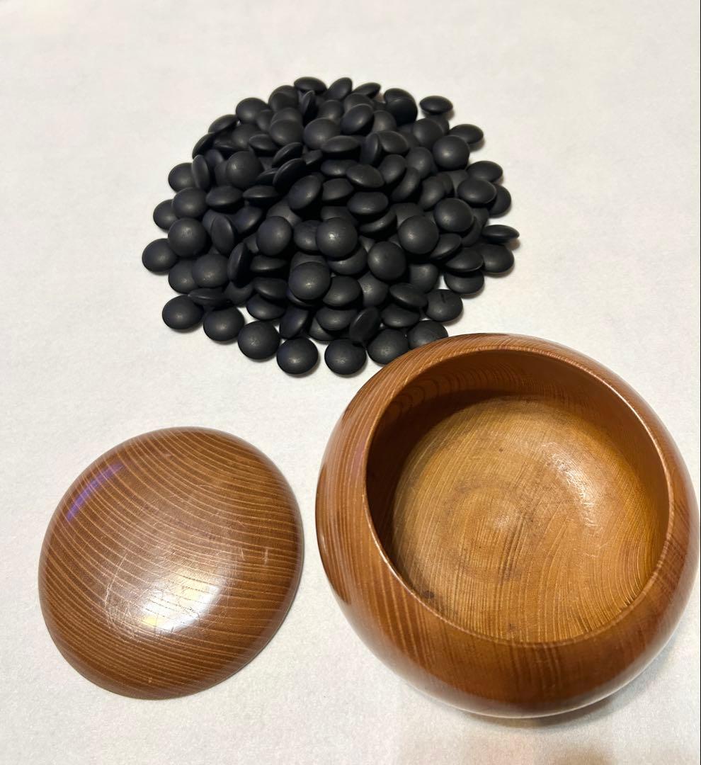 囲碁 碁石 蛤 那智黒 34号 碁笥