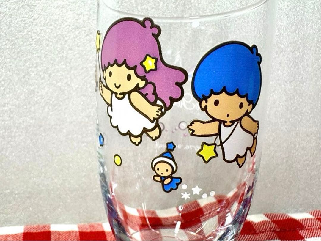 1994年　サンリオ　キキララ グラス　6個　脚付　ステムグラス　平成レトロ